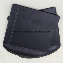 Customized Logo Embossed PU Leather Mouse Pad with Write Rest